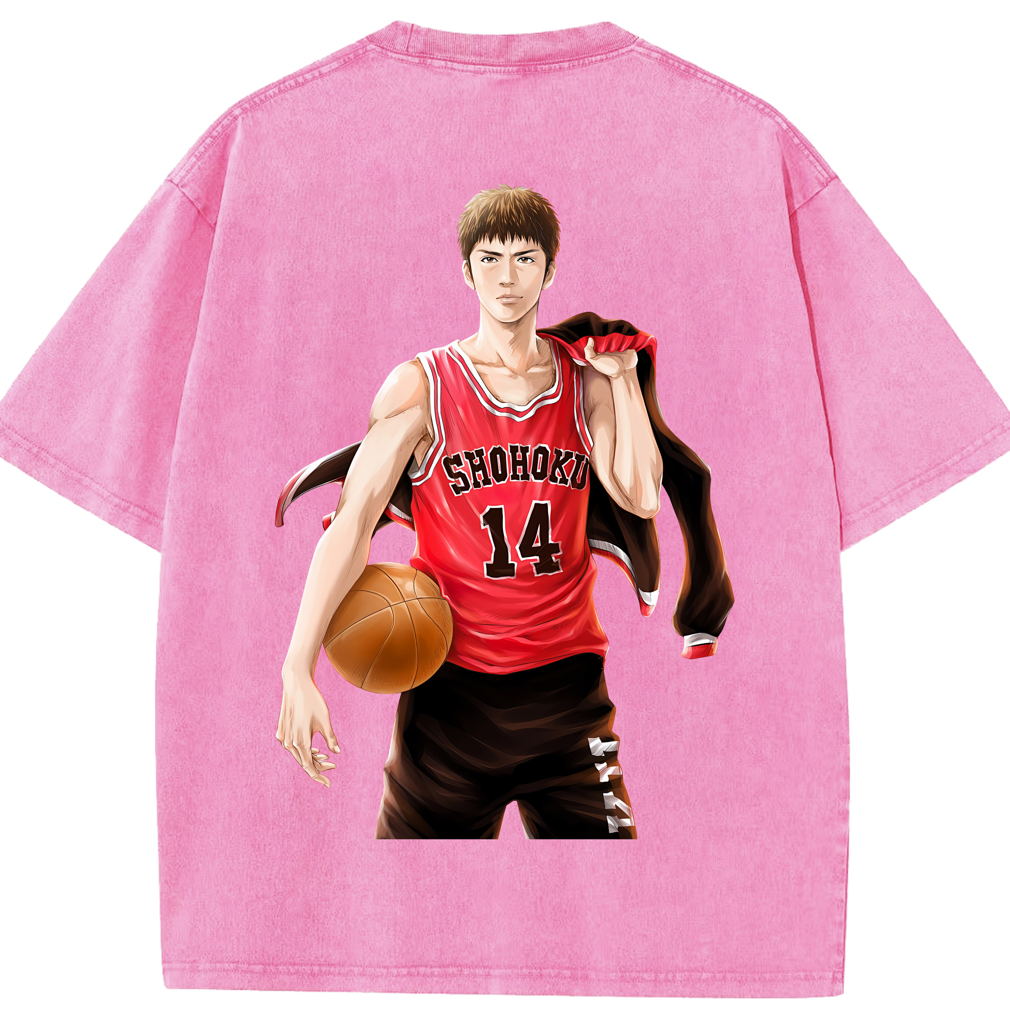 （画像用） SLAM DUNK／スラムダンク 綿100% ヴィンテージ風 半袖Tシャツ（背面プリント）